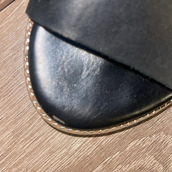 Franco Sarto 100% Leather Black Women's Sandals - Picture 9 of 11